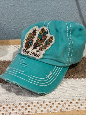 KBETHOS Turquoise Distressed “Free Spirit” Hat